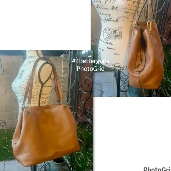 Michael Kors Large Pebbled Leather Satchel Luggage Brown Shoulder Hobo Handbag - Picture 16 of 16